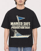 Mockup Boxy Heavyweight Tee Black male close-up 03