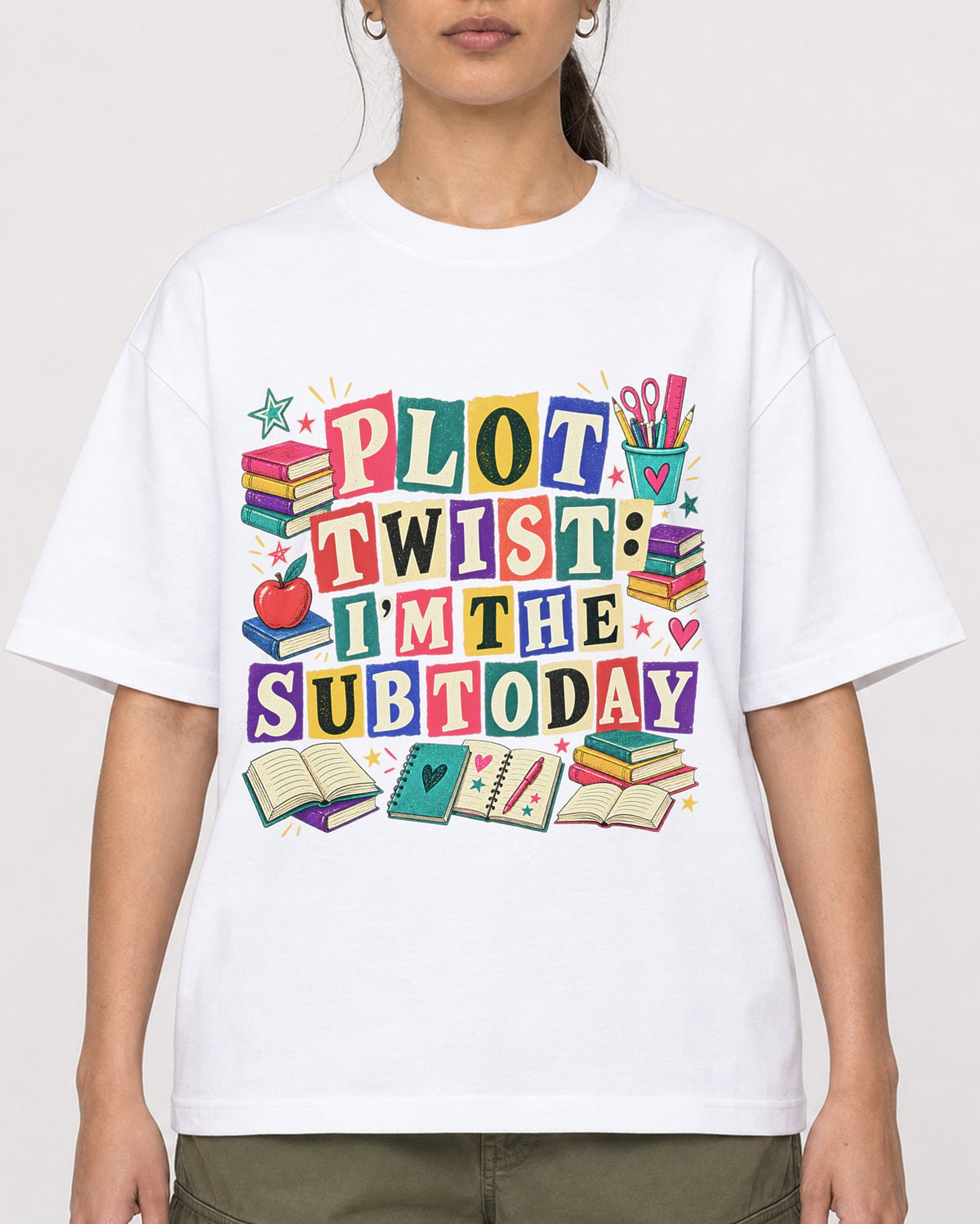 Mockup Boxy Heavyweight Tee White female close-up 47