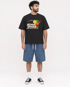 Mockup Boxy Heavyweight Tee Black male full-body 07