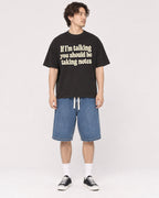 Mockup Boxy Heavyweight Tee Black male full-body 03