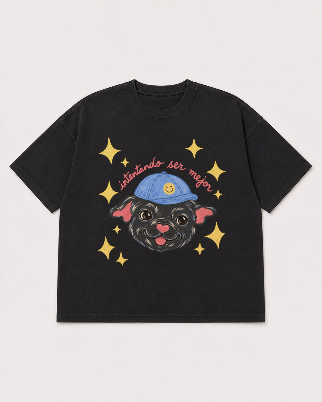 Mockup Boxy Heavyweight Tee Black product