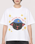 Mockup Boxy Heavyweight Tee White female close-up 23