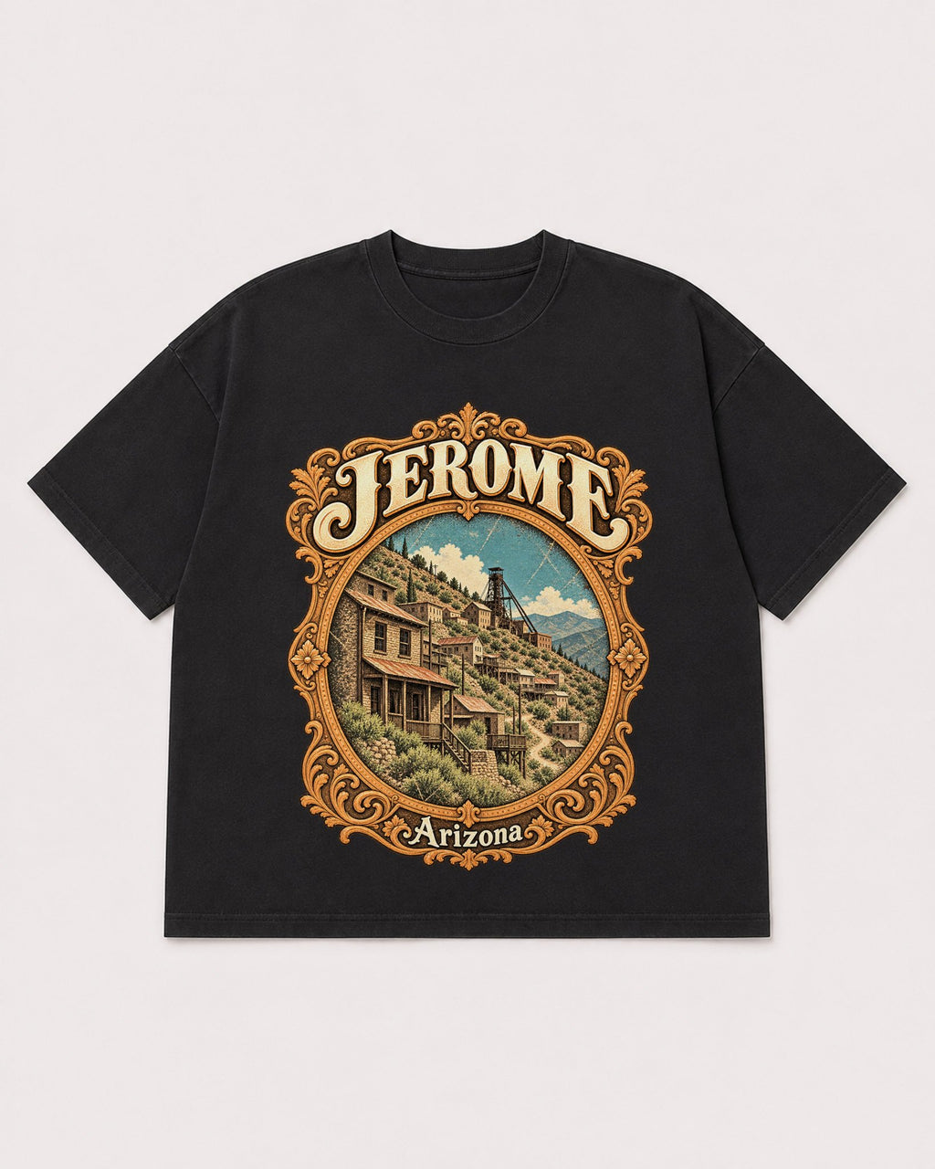 Mockup Boxy Heavyweight Tee Black product