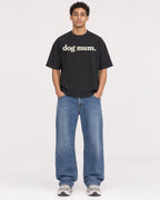 Mockup Boxy Heavyweight Tee Black male full-body 10