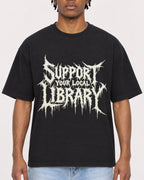 Mockup Boxy Heavyweight Tee Black male close-up 05