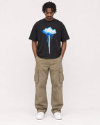 Mockup Boxy Heavyweight Tee Black male full-body 04