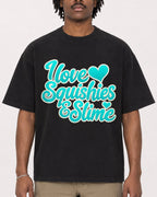 Mockup Boxy Heavyweight Tee Black male close-up 04