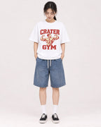 Mockup Boxy Heavyweight Tee White female full-body 21
