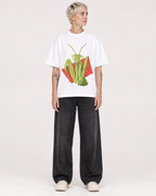 Mockup Boxy Heavyweight Tee White female full-body 48