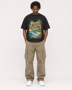 Mockup Boxy Heavyweight Tee Black male full-body 04