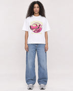 Mockup Boxy Heavyweight Tee White female full-body 10