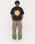 Mockup Boxy Heavyweight Tee Black male full-body 04
