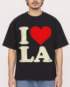 Mockup Boxy Heavyweight Tee Black male close-up 02