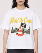 Mockup Boxy Heavyweight Tee White female close-up 03