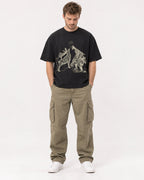 Mockup Boxy Heavyweight Tee Black male full-body 08
