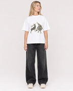 Mockup Boxy Heavyweight Tee White female full-body 08