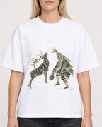 Mockup Boxy Heavyweight Tee White female close-up 08