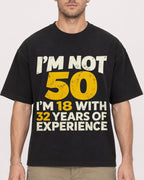Mockup Boxy Heavyweight Tee Black male close-up 08
