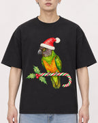 Mockup Boxy Heavyweight Tee Black male close-up 01