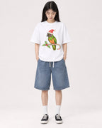 Mockup Boxy Heavyweight Tee White female full-body 01