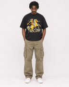 Mockup Boxy Heavyweight Tee Black male full-body 04