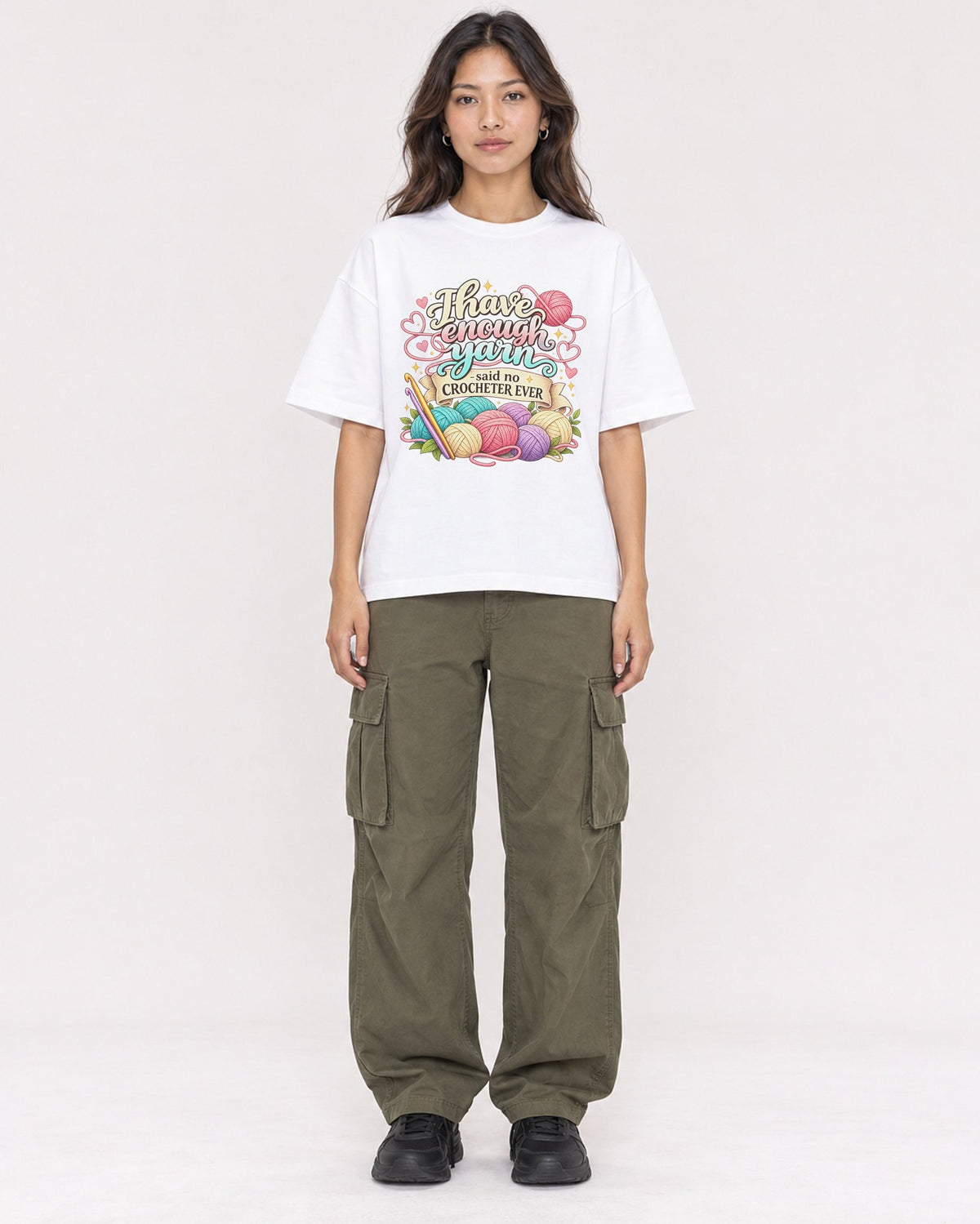 Mockup Boxy Heavyweight Tee White female full-body 02