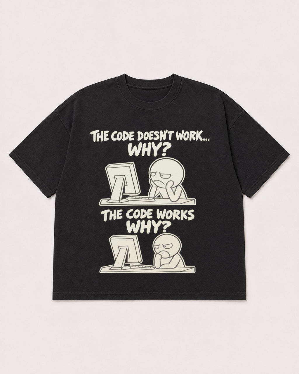 Mockup Boxy Heavyweight Tee Black product