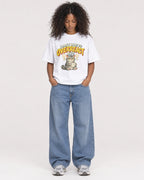Mockup Boxy Heavyweight Tee White female full-body 05