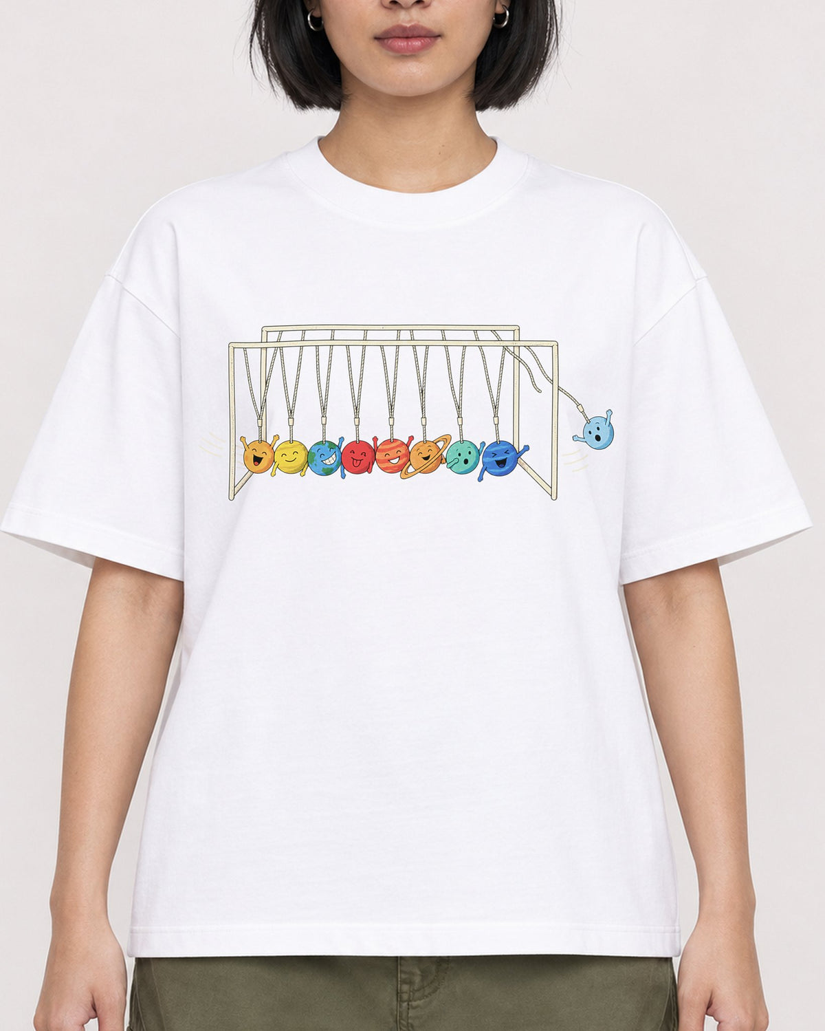 Mockup Boxy Heavyweight Tee White female close-up 32