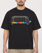 Mockup Boxy Heavyweight Tee Black male close-up 32