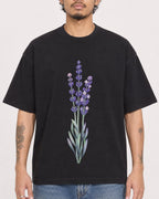 Mockup Boxy Heavyweight Tee Black male close-up 42