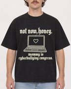 Mockup Boxy Heavyweight Tee Black male close-up 09