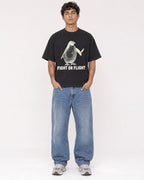 Mockup Boxy Heavyweight Tee Black male full-body 06