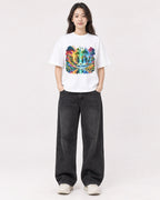 Mockup Boxy Heavyweight Tee White female full-body 03