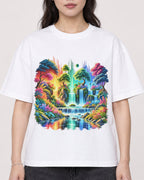 Mockup Boxy Heavyweight Tee White female close-up 03