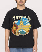 Mockup Boxy Heavyweight Tee Black male close-up 02
