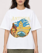 Mockup Boxy Heavyweight Tee White female close-up 02