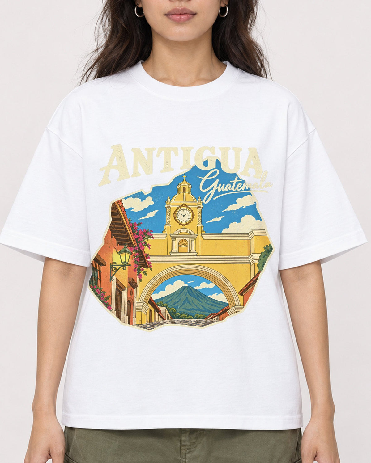 Mockup Boxy Heavyweight Tee White female close-up 02