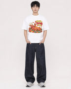 Mockup Boxy Heavyweight Tee White male full-body 01
