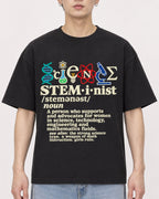 Mockup Boxy Heavyweight Tee Black male close-up 01