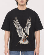 Mockup Boxy Heavyweight Tee Black male close-up 03