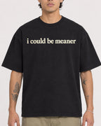 Mockup Boxy Heavyweight Tee Black male close-up 36
