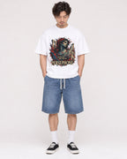 Mockup Boxy Heavyweight Tee White male full-body 03