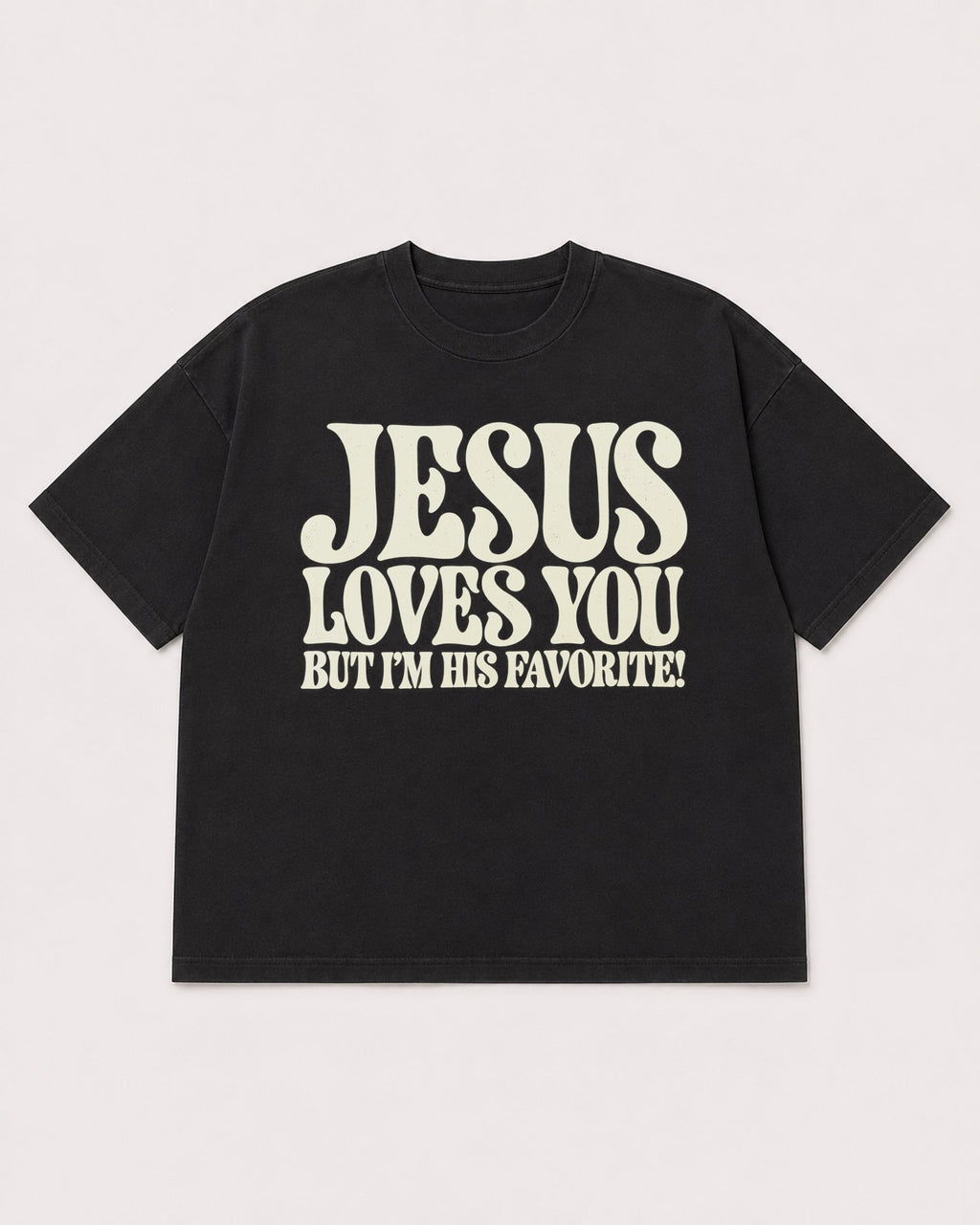 Mockup Boxy Heavyweight Tee Black product