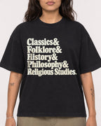 Mockup Boxy Heavyweight Tee Black female close-up 06