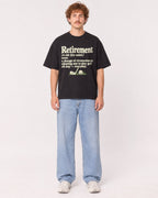 Mockup Boxy Heavyweight Tee Black male full-body 09