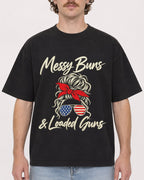 Mockup Boxy Heavyweight Tee Black male close-up 09