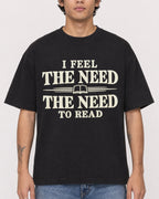 Mockup Boxy Heavyweight Tee Black male close-up 06