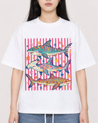 Mockup Boxy Heavyweight Tee White female close-up 01