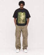 Mockup Boxy Heavyweight Tee Black male full-body 04